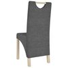 vidaXL Chaises &agrave; manger lot de 4 gris fonc&eacute; tissu