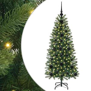 vidaXL Sapin de No&euml;l artificiel avec 150 LED Vert 120 cm PE et PVC
