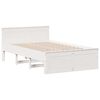 vidaXL Cadre de lit sans matelas avec tête de lit blanc 120x200 cm pin