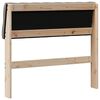 vidaXL T&ecirc;te de lit capitonn&eacute;e Taupe 90 cm Pin massif