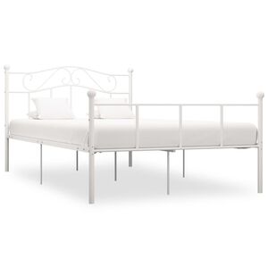 vidaXL Cadre de lit sans matelas blanc m&eacute;tal 120x200 cm