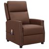 vidaXL Fauteuil de massage Marron Similicuir