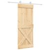 vidaXL Porte coulissante et kit de quincaillerie 80x210 cm pin massif