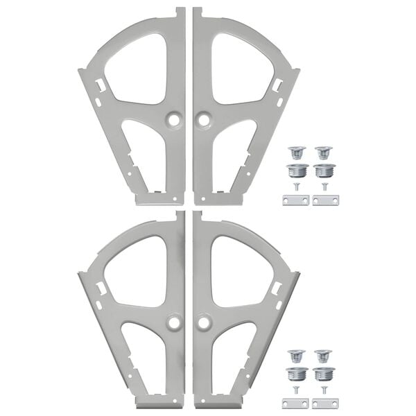 vidaXL Charni&egrave;re de Tiroir Flip 2 pcs Argent&eacute; 235 x 155 x 30 mm Fer