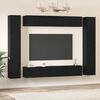 vidaXL Ensemble meuble TV 10 pcs Ch&ecirc;ne noir Bois d'ing&eacute;nierie