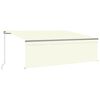 vidaXL Auvent manuel rétractable avec store 4x3 m Crème
