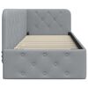 vidaXL Cadre de lit d'angle Gris clair 80 x 200 cm tissu
