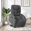 vidaXL Fauteuil inclinable de massage &eacute;lectrique Gris fonc&eacute; Tissu