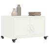 vidaXL Table basse blanc 68x50x43,5 cm acier