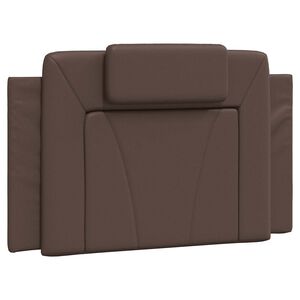 vidaXL Coussin de t&ecirc;te de lit Viana marron 80 cm similicuir