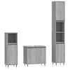 vidaXL Ensemble d'armoires de salle de bain 3 pcs sonoma gris