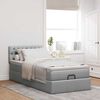 vidaXL Lit ottoman avec matelas gris clair 100x200 cm tissu