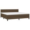 vidaXL Sommier &agrave; lattes de lit avec matelas Marron fonc&eacute; 200x200 cm