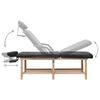 vidaXL Table de massage à 3 zones Noir Similicuir