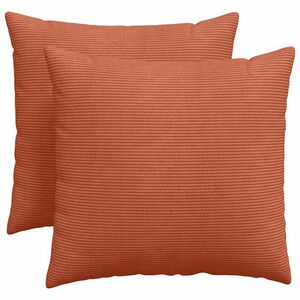 vidaXL Coussins de canap&eacute; 2 pcs Rouge orange 50 x 50 cm