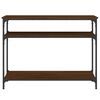 vidaXL Table console ch&ecirc;ne marron 100x29x75 cm bois d'ing&eacute;nierie