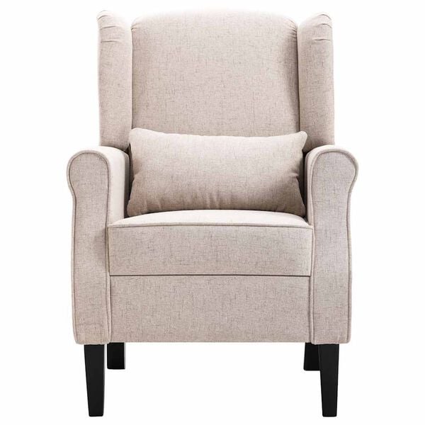 vidaXL Fauteuil beige tissu