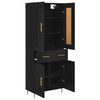 vidaXL Haut Armoire Ch&ecirc;ne noir 69,5 x 34 x 180 cm Bois d'ing&eacute;nierie
