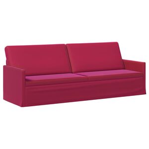vidaXL Canap&eacute; 3 places Bordeaux 220 x 81 x 82 cm Velours (V)