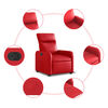 vidaXL Fauteuil inclinable &eacute;lectrique Rouge Similicuir