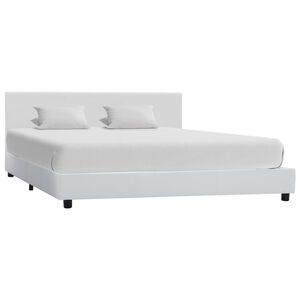 vidaXL Cadre de lit sans matelas blanc similicuir 140x200 cm