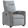 vidaXL Fauteuil inclinable Gris clair Tissu
