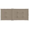 vidaXL Coussins de chaise de jardin dossier haut lot de 4 taupe tissu
