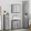vidaXL Ensemble de mobilier de salle de bain 4 pcs Gris Sonoma