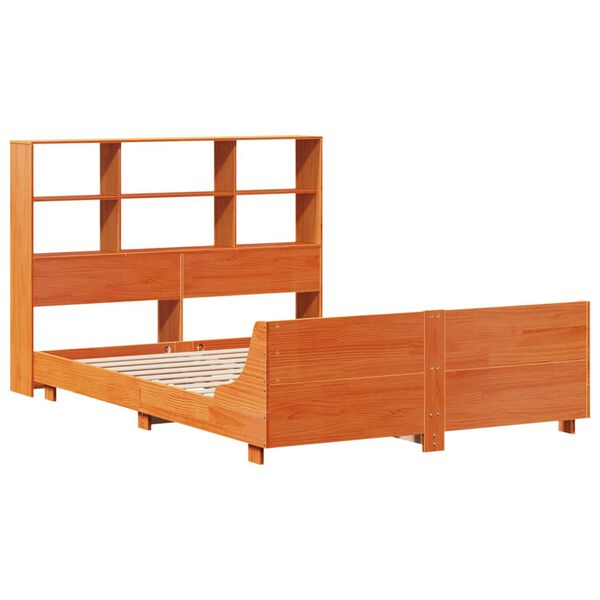 vidaXL Cadre de lit sans matelas cire marron 120x200cm bois pin massif