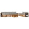 vidaXL Ensemble de canap&eacute;s d'ext&eacute;rieur 7 pcs Naturel et gris clair