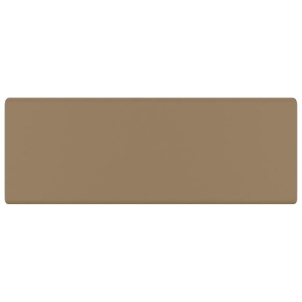 vidaXL Lavabo carr&eacute; de luxe &agrave; trop-plein Cr&egrave;me mat 41x41 cm C&eacute;ramique