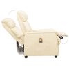 vidaXL Fauteuil de massage Cr&egrave;me Similicuir