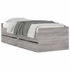 vidaXL Cadre de lit avec tiroirs sans matelas sonoma gris 90x200 cm