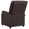 vidaXL Fauteuil de massage marron cuir véritable