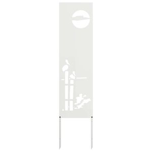 vidaXL &Eacute;cran de confidentialit&eacute; de jardin Fretwork Blanc 32 x 140 cm