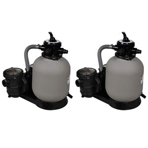 vidaXL Pompes &agrave; filtre &agrave; sable 2 pcs 600 W 17000 l/h