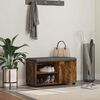 vidaXL Banc d'entr&eacute;e avec coussin Ch&ecirc;ne Fum&eacute; 80 x 38 x 46 cm