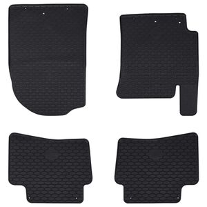 vidaXL Tapis de voiture 4 pcs Noir Caoutchouc