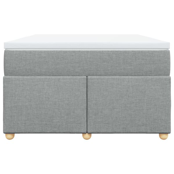 vidaXL Sommier &agrave; lattes de lit et matelas gris clair 120x190 cm tissu