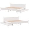 vidaXL Cadre de lit sans matelas blanc 200x200 cm bois massif de pin