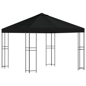 vidaXL Pavillon 3 x 3 m Noir Polyester et Acier 190 gsm