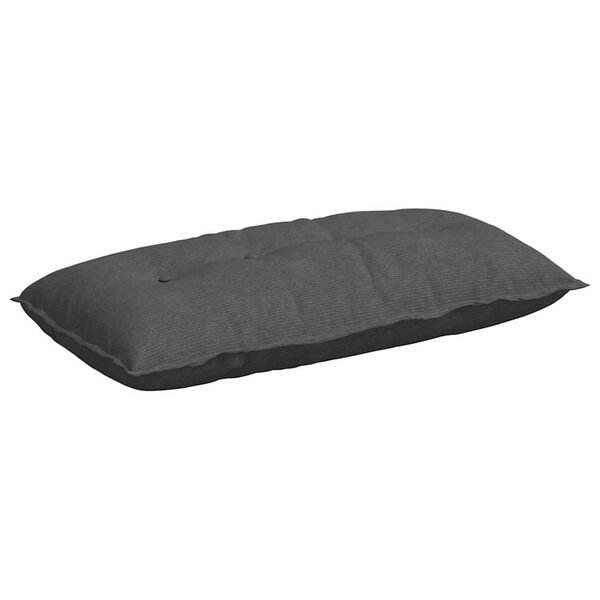 vidaXL Coussin de Dos Gris fonc&eacute; 100 x 50 cm Tissu en velours c&ocirc;tel&eacute;
