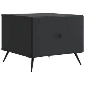 vidaXL Table basse avec tiroir Noir 49 x 50 x 40 cm Bois d'ing&eacute;nierie