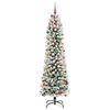 vidaXL Sapin de No&euml;l artificiel Blanc 240 cm PVC, m&eacute;tal et plastique