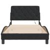 vidaXL Cadre de lit avec LED sans matelas noir 100x200 cm velours