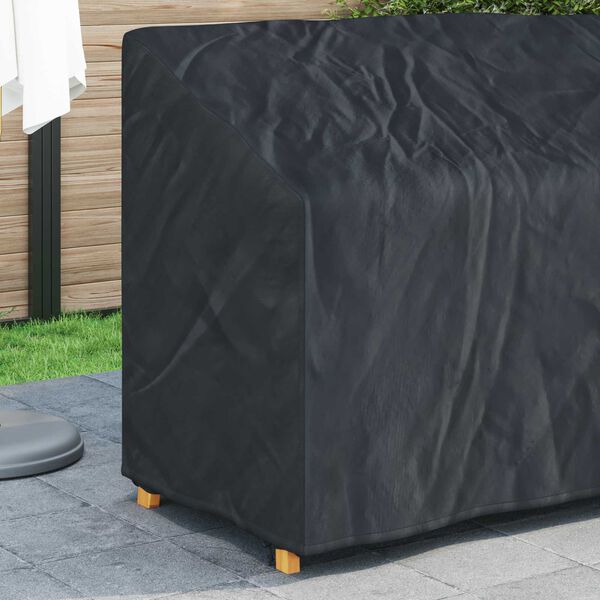 vidaXL Housse de banc de jardin Noir 134 x 70 x 65 / 94 cm Tissu 600D