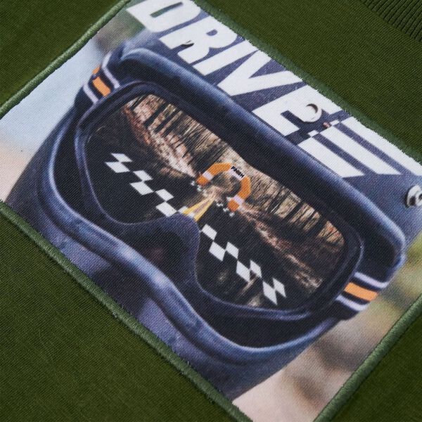 T-shirt enfants &agrave; manches longues kaki fonc&eacute; 140