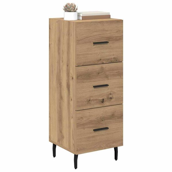 vidaXL Buffet ch&ecirc;ne artisanal 34 x 34,5 x 90 cm Bois d'ing&eacute;nierie