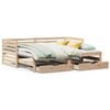 vidaXL Lit de jour avec tiroirs sans matelas 90x200 cm bois massif