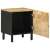 vidaXL Tables de chevet 2 pcs noir bois de manguier massif brut